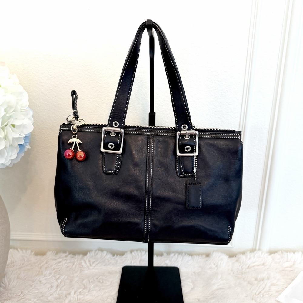 Coach Legacy Soho Leather Satchel Shoulder Bag Purse Buckle Y2K Vintage 9545